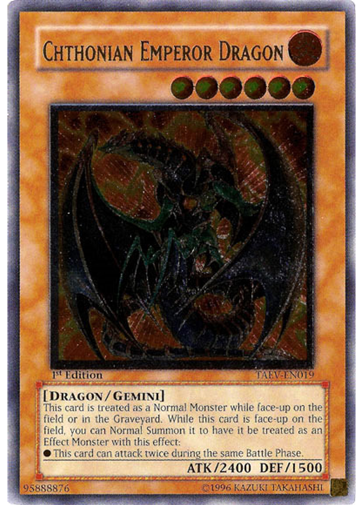 Chthonian Emperor Dragon (Ultimate Rare 1st Edition)