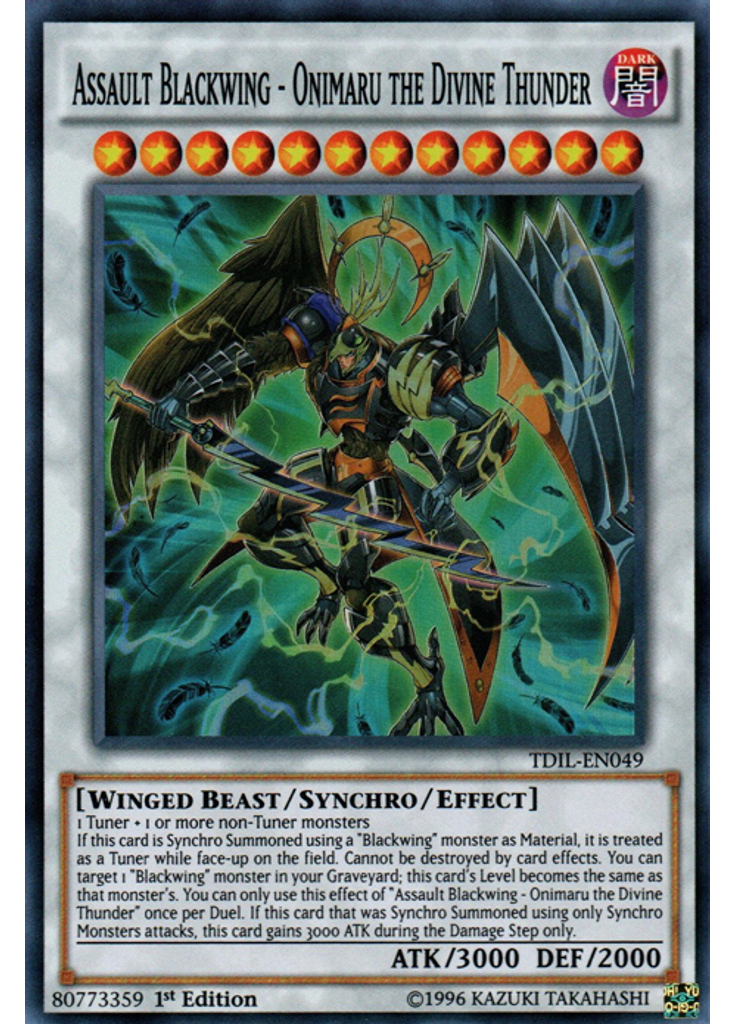 Assault Blackwing - Onimaru the Divine Thunder