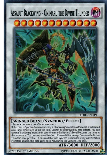 Assault Blackwing - Onimaru the Divine Thunder