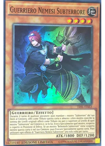 Guerriero Nemesi Subterrore — L'Illusione Oscura Edizione Speciale