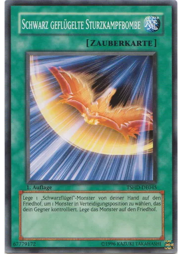Schwarz geflügelte Sturzkampfbombe