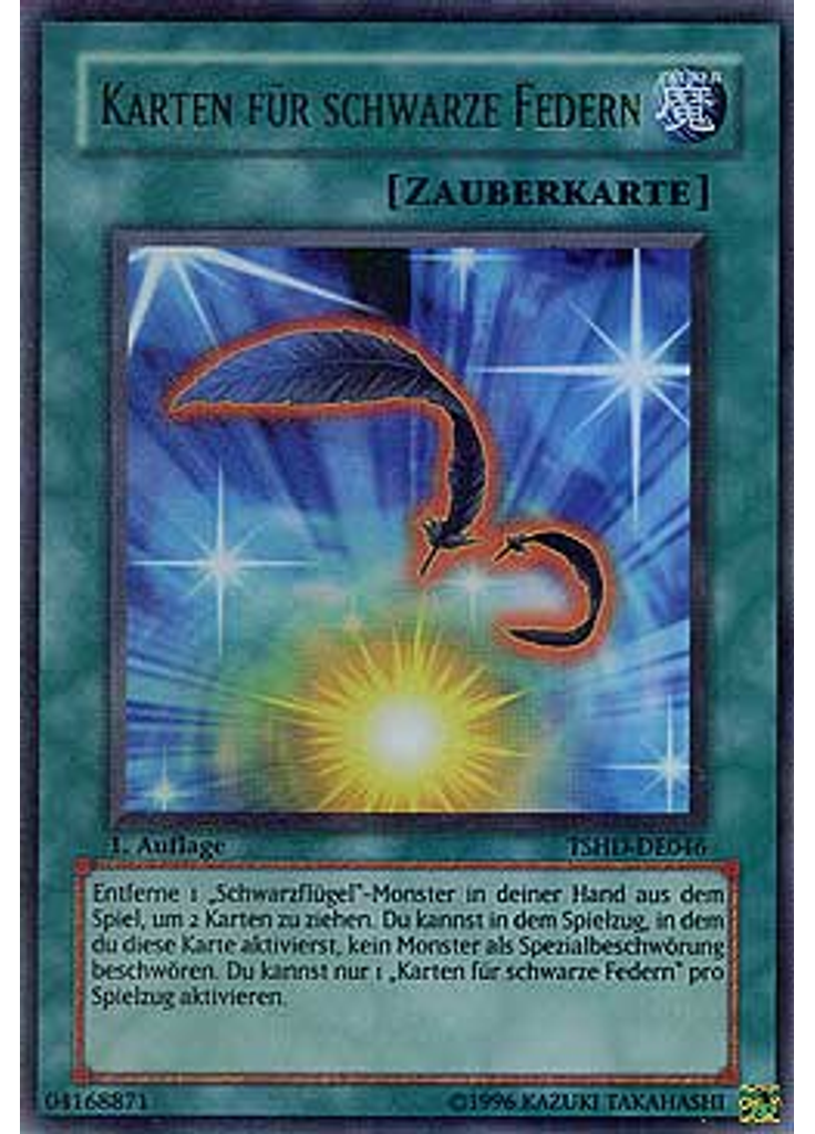 Karten für schwarze Federn