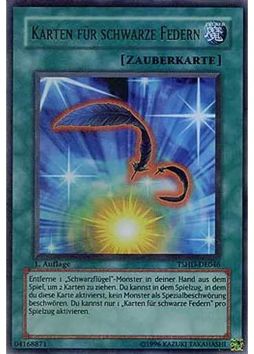Karten für schwarze Federn