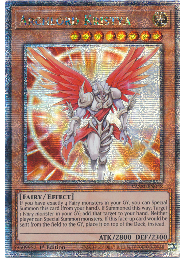 Archlord Kristya (Quarter Century Secret Rare 1st Edition)