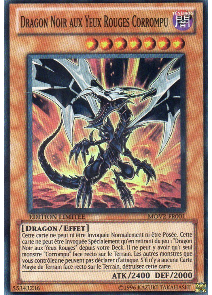 Dragon Noir aux Yeux Rouges Corrompu