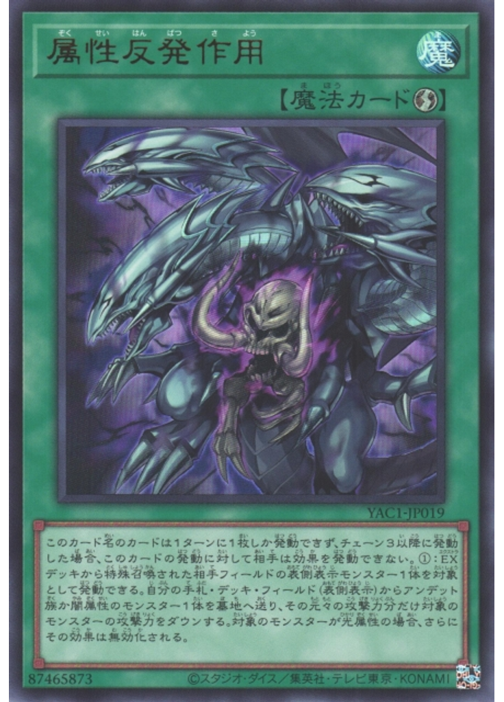 属性反発作用