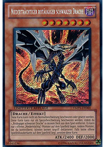 Niederträchtiger rotäugiger schwarzer Drache