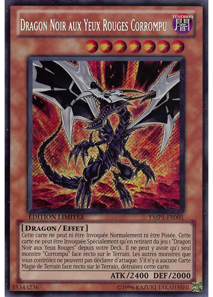 Dragon Noir aux Yeux Rouges Corrompu