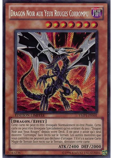 Dragon Noir aux Yeux Rouges Corrompu