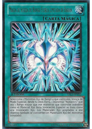 Magia de Subida de Rango Fuerza Limitada de Barian — Súper Baraja de Principiante Sobre de Refuerzo
