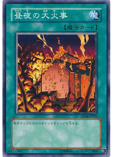 昼夜の大火事