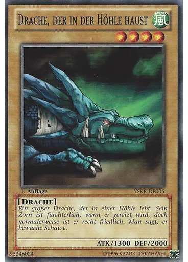 Drache, der in der Höhle haust
