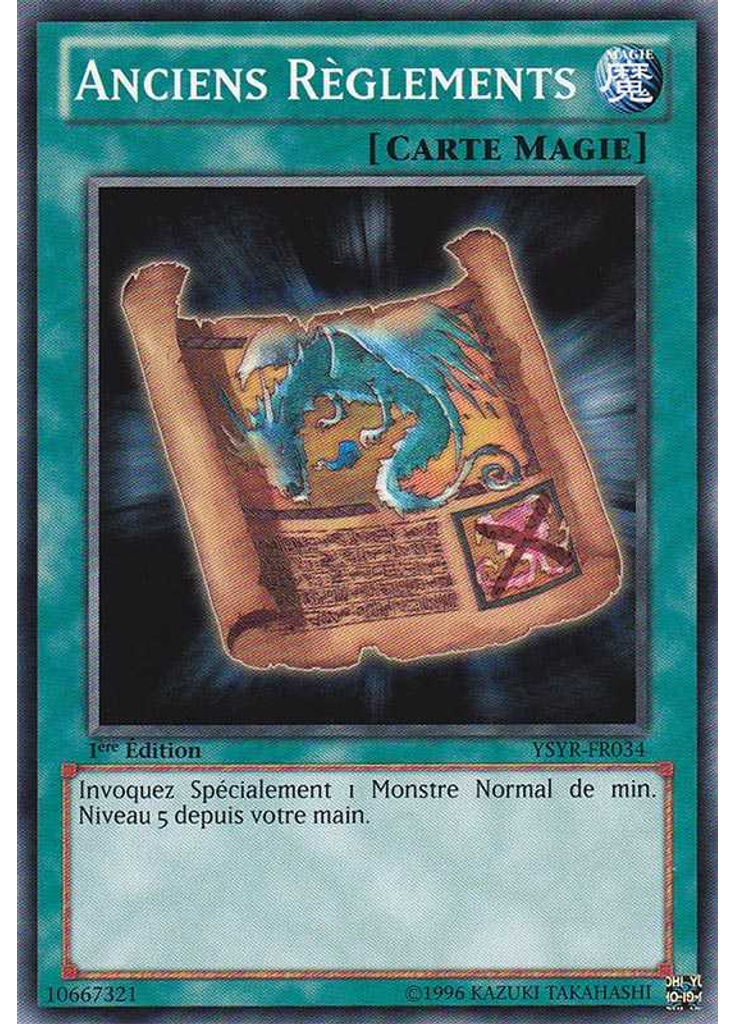 Anciens Règlements