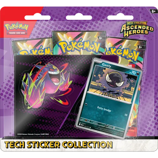 Mega Evolution: Ascended Heroes Tech Sticker Collection - Gastly